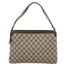 GUCCI GG Supreme Web Sherry Line Bag PVC Beige Gold 14 01 4085 Auth YKZ913-2
