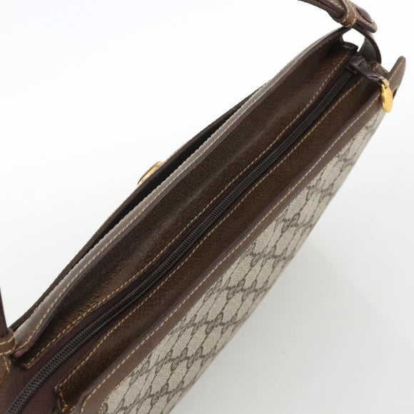 GUCCI GG Supreme Web Sherry Line Bag PVC Beige Gold 14 01 4085 Auth YKZ913