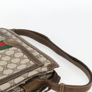 GUCCI GG Supreme Web Sherry Line Bag PVC Beige Gold 14 01 4085 Auth YKZ913-14