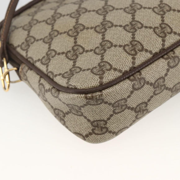 GUCCI GG Supreme Shoulder Bag PVC Beige Gold 97 02 068 Auth YKZ914