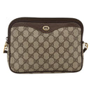 GUCCI GG Supreme Shoulder Bag PVC Beige Gold 97 02 068 Auth YKZ914-13