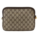 GUCCI GG Supreme Shoulder Bag PVC Beige Gold 97 02 068 Auth YKZ914-2