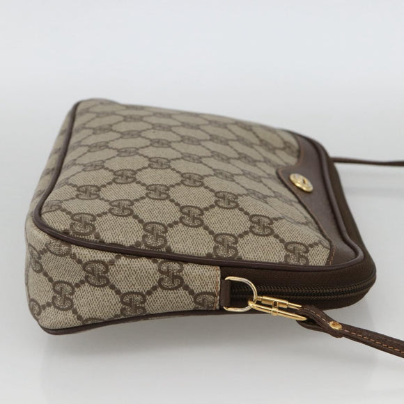 GUCCI GG Supreme Shoulder Bag PVC Beige Gold 97 02 068 Auth YKZ914