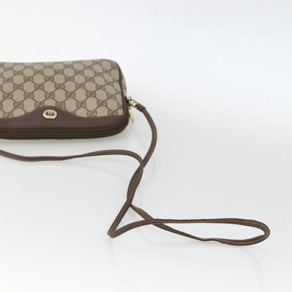 GUCCI GG Supreme Shoulder Bag PVC Beige Gold 97 02 068 Auth YKZ914