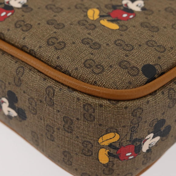 GUCCI Micro GG Supreme Disney collaboration bag PVC Beige 602695 Auth YKZ921SAM