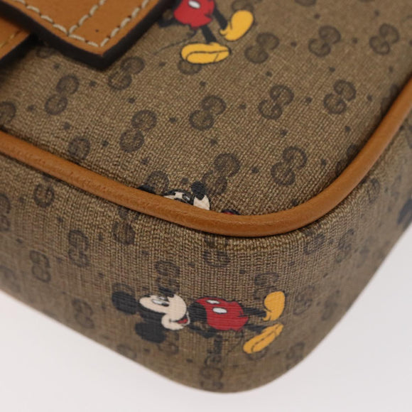 GUCCI Micro GG Supreme Disney collaboration bag PVC Beige 602695 Auth YKZ921SAM