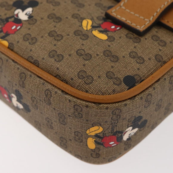 GUCCI Micro GG Supreme Disney collaboration bag PVC Beige 602695 Auth YKZ921SAM