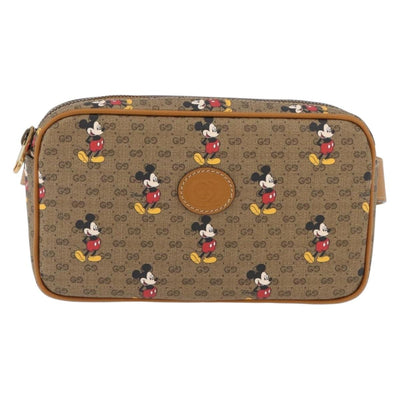 GUCCI Micro GG Supreme Disney collaboration bag PVC Beige 602695 Auth YKZ921SAM - 0
