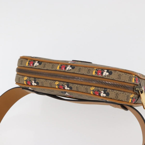 GUCCI Micro GG Supreme Disney collaboration bag PVC Beige 602695 Auth YKZ921SAM