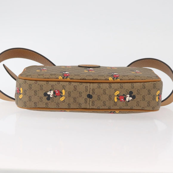 GUCCI Micro GG Supreme Disney collaboration bag PVC Beige 602695 Auth YKZ921SAM