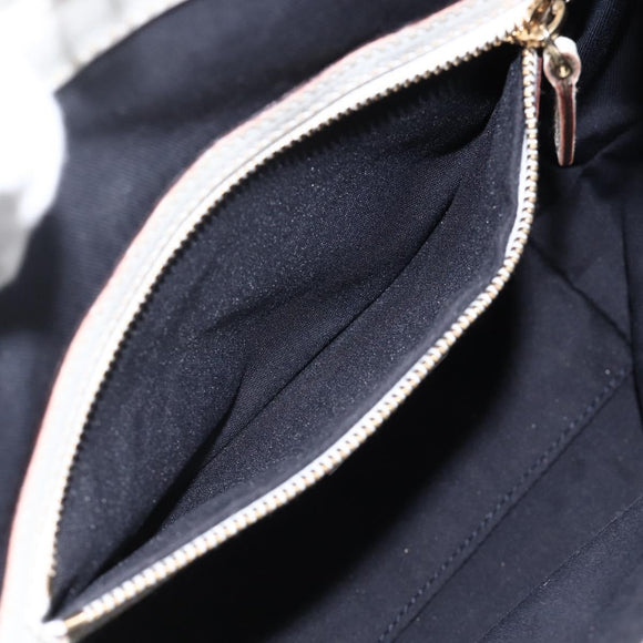 GUCCI GG Supreme Sherry Line Ophidia Hand Bag PVC White Gold 153028 Auth YKZ923