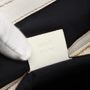 GUCCI GG Supreme Sherry Line Ophidia Hand Bag PVC White Gold 153028 Auth YKZ923-23