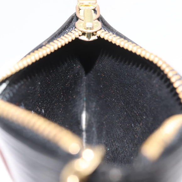 LOUIS VUITTON Epi Pochette Cles Coin Purse Black M63802 LV Auth YKZ924