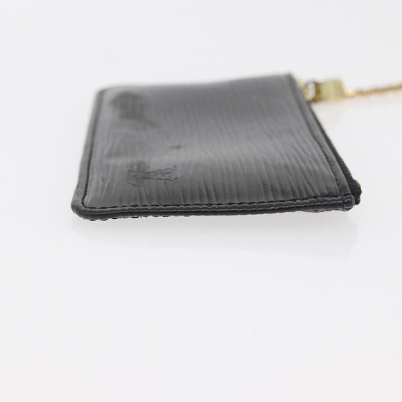 LOUIS VUITTON Epi Pochette Cles Coin Purse Black M63802 LV Auth YKZ924