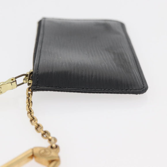 LOUIS VUITTON Epi Pochette Cles Coin Purse Black M63802 LV Auth YKZ924