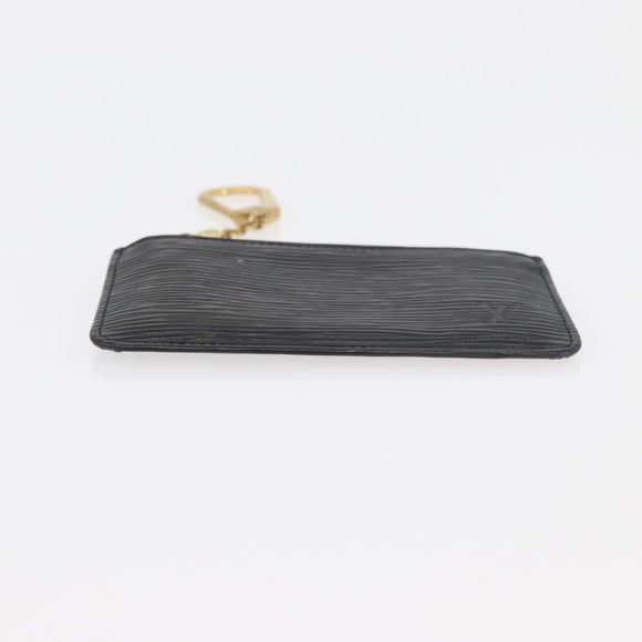 LOUIS VUITTON Epi Pochette Cles Coin Purse Black M63802 LV Auth YKZ924