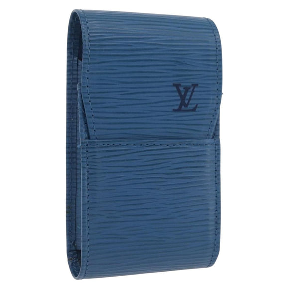 LOUIS VUITTON Epi Etui Cigarette Case Blue LV Auth YKZ925A