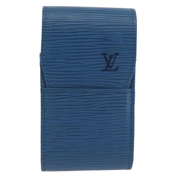 LOUIS VUITTON Epi Etui Cigarette Case Blue LV Auth YKZ925A