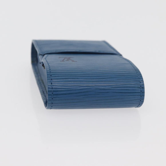LOUIS VUITTON Epi Etui Cigarette Case Blue LV Auth YKZ925A