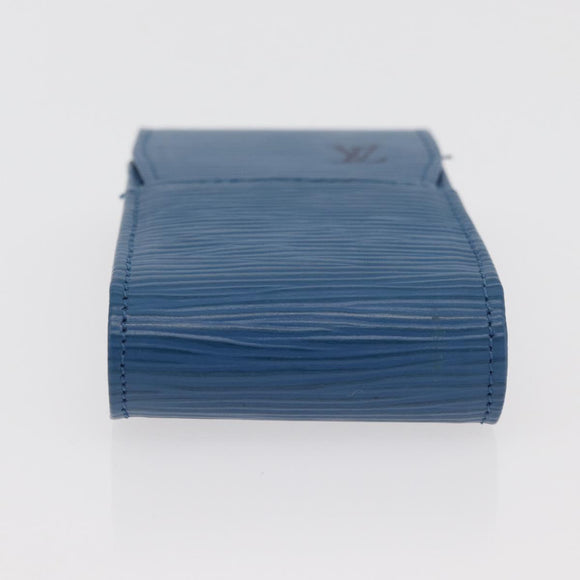 LOUIS VUITTON Epi Etui Cigarette Case Blue LV Auth YKZ925A