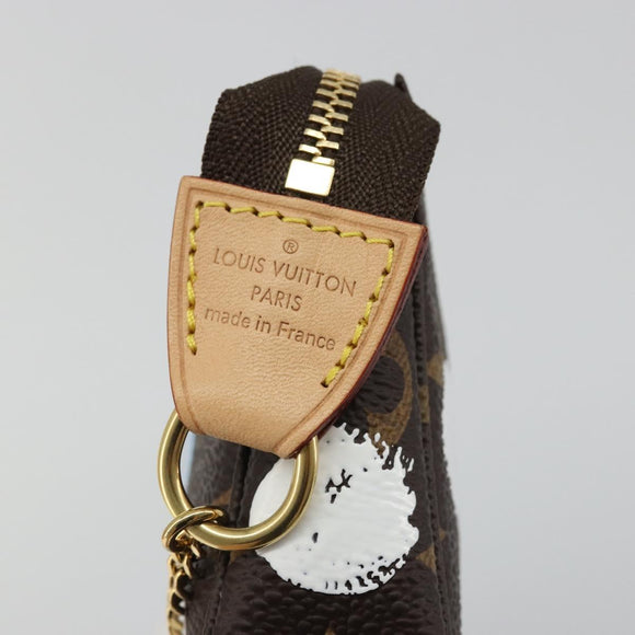 LOUIS VUITTON Yayoi Kusama Mini Pochette Accessoires Tasche M81866 Auth YKZ926SM