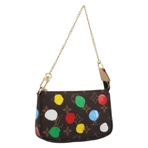 LOUIS VUITTON Yayoi Kusama Mini Pochette Accessoires Tasche M81866 Auth YKZ926SM