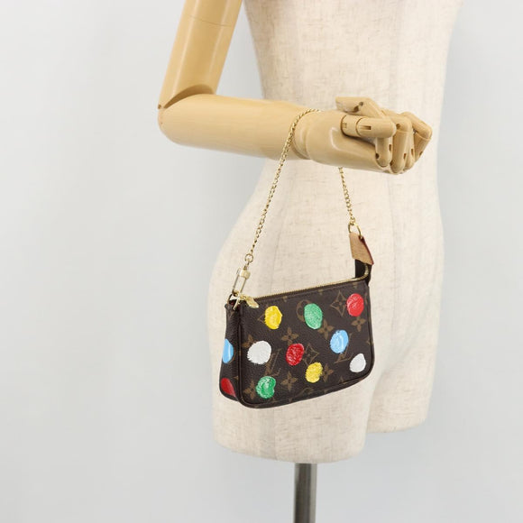 LOUIS VUITTON Yayoi Kusama Mini Pochette Accessoires Tasche M81866 Auth YKZ926SM