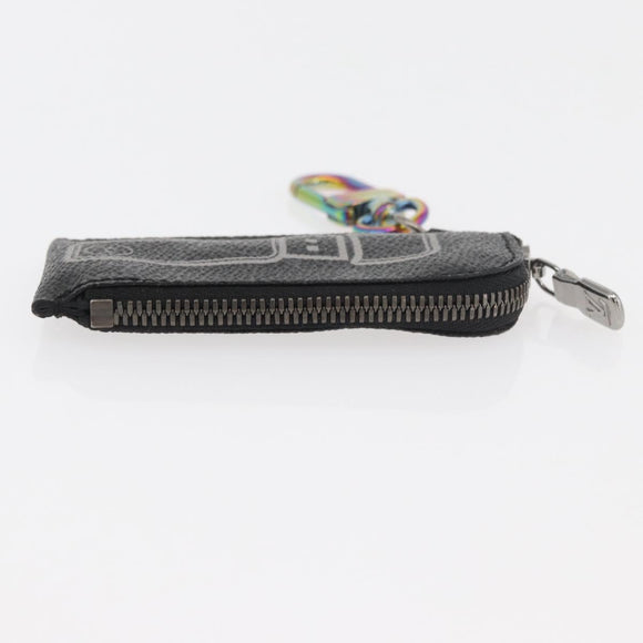LOUIS VUITTON Monogram Eclipse Porte Cles Etoui Key Holder MP1856 Auth YKZ927A