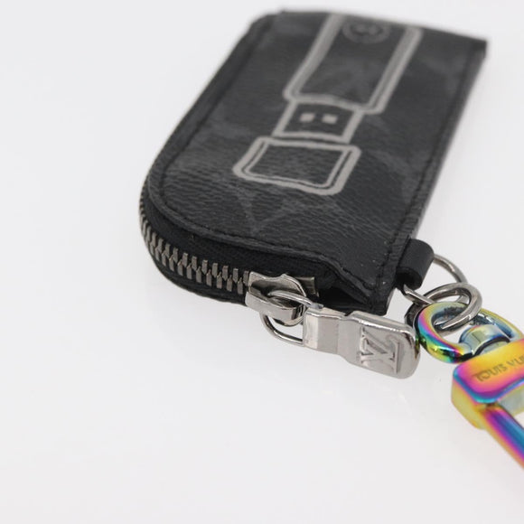 LOUIS VUITTON Monogram Eclipse Porte Cles Etoui Key Holder MP1856 Auth YKZ927A