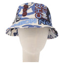 CHANEL Hat Cotton White CC Auth YKZ930M-2