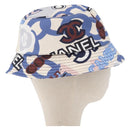 CHANEL Hat Cotton White CC Auth YKZ930M-5