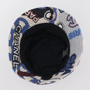CHANEL Hat Cotton White CC Auth YKZ930M-8