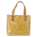 LOUIS VUITTON Monogram Vernis Houston Hand Bag Beige M91004 LV Auth YKZ943-13