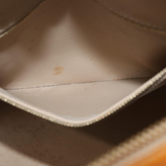 LOUIS VUITTON Monogram Vernis Houston Hand Bag Beige M91004 LV Auth YKZ943