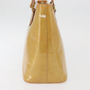 LOUIS VUITTON Monogram Vernis Houston Hand Bag Beige M91004 LV Auth YKZ943-4