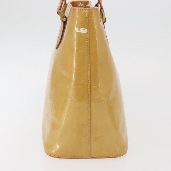 LOUIS VUITTON Monogram Vernis Houston Hand Bag Beige M91004 LV Auth YKZ943