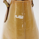 LOUIS VUITTON Monogram Vernis Houston Hand Bag Beige M91004 LV Auth YKZ943-5