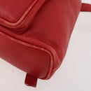 GUCCI Bamboo Backpack Leather Red Gold 003 1705 0030 Auth YKZ946-12