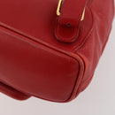 GUCCI Bamboo Backpack Leather Red Gold 003 1705 0030 Auth YKZ946-14