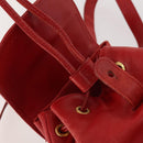 GUCCI Bamboo Backpack Leather Red Gold 003 1705 0030 Auth YKZ946-17