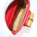 GUCCI Bamboo Backpack Leather Red Gold 003 1705 0030 Auth YKZ946-26