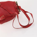 GUCCI Bamboo Backpack Leather Red Gold 003 1705 0030 Auth YKZ946-9