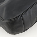 GUCCI Bamboo Shoulder Bag Leather 2way Black Gold 001 0166 1577 Auth YKZ947-16