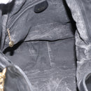 GUCCI Bamboo Shoulder Bag Leather 2way Black Gold 001 0166 1577 Auth YKZ947-11