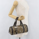 GUCCI GG Crystal Histeria Boston Bag Coated Canvas Beige Gold 181485 Auth YKZ948-22