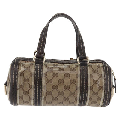 GUCCI GG Crystal Histeria Boston Bag Coated Canvas Beige Gold 181485 Auth YKZ948 - 0