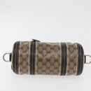 GUCCI GG Crystal Histeria Boston Bag Coated Canvas Beige Gold 181485 Auth YKZ948-5