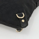 GUCCI GG Canvas Abbey Shoulder Bag Black Gold 131326 Auth YKZ949-14