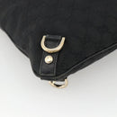 GUCCI GG Canvas Abbey Shoulder Bag Black Gold 131326 Auth YKZ949-15