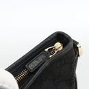 GUCCI GG Canvas Abbey Shoulder Bag Black Gold 131326 Auth YKZ949-10